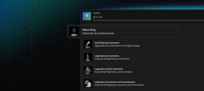 Achievements. Unlock achievements, showcase your gaming prowess, and compare your progress with friends. All within the Hydra ecosystem.